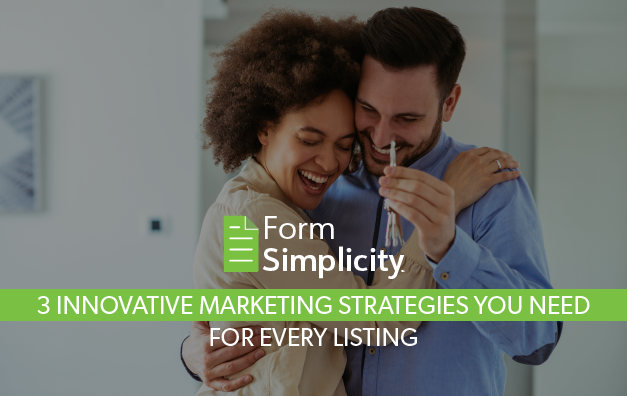 3 Innovative marketing strategies you need for every listing. Couple hugging and holding a key.
